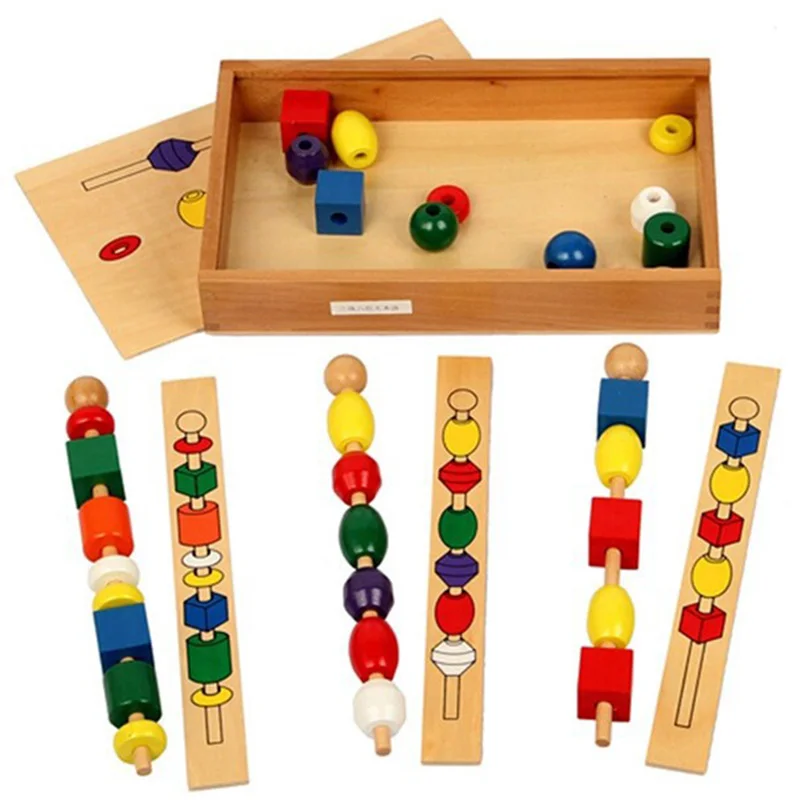 Montessori Bead Sequencing Set Block Toys Classic Toy