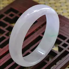 Натуральный браслет со льдом, плавающий фиолетовый нефритовый браслет, Myanmar, старый ямы, нефритовый браслет 56 мм 00049