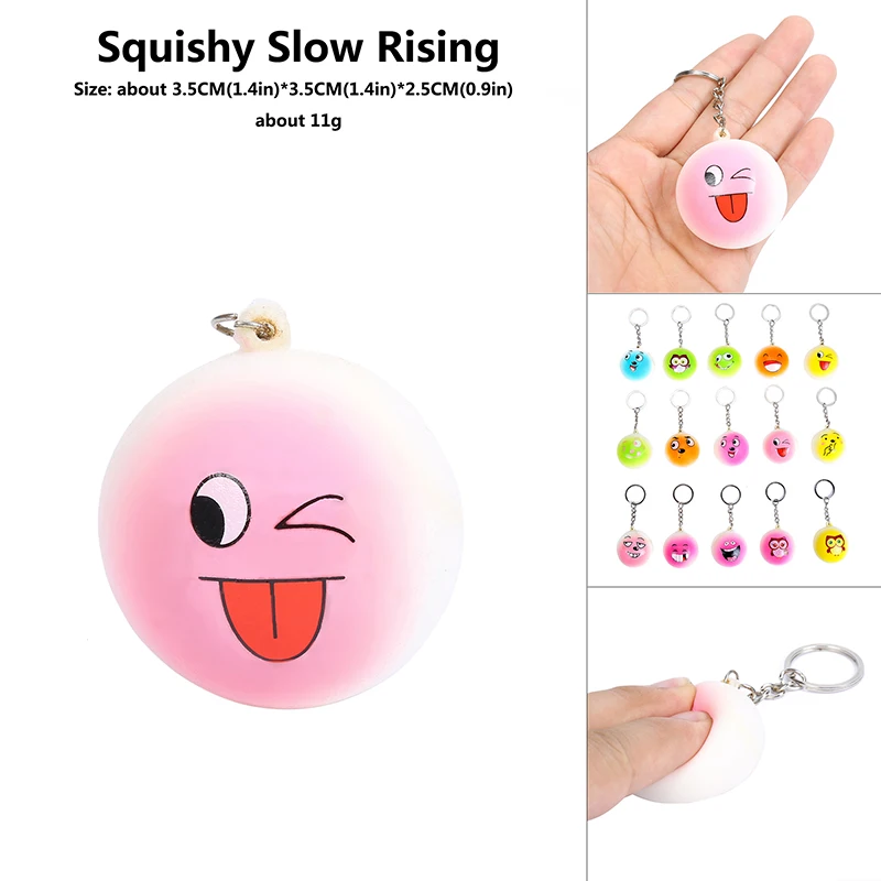

Kawaii Cute Squishy Mini stickers bread Soft squeeze Press Slow Rising Phone Strap Cake Kid smooshy antistress Toy for children
