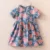 2016 High hot sell fashion dress baby girl cute denim dresses kids casual clothing summer short sleeve print child vestidos