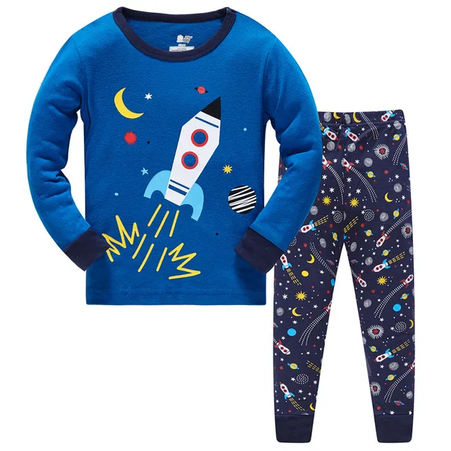 2019 Two Piece Set Rocket Costume Pajamas For Boys Children's Sleepwear