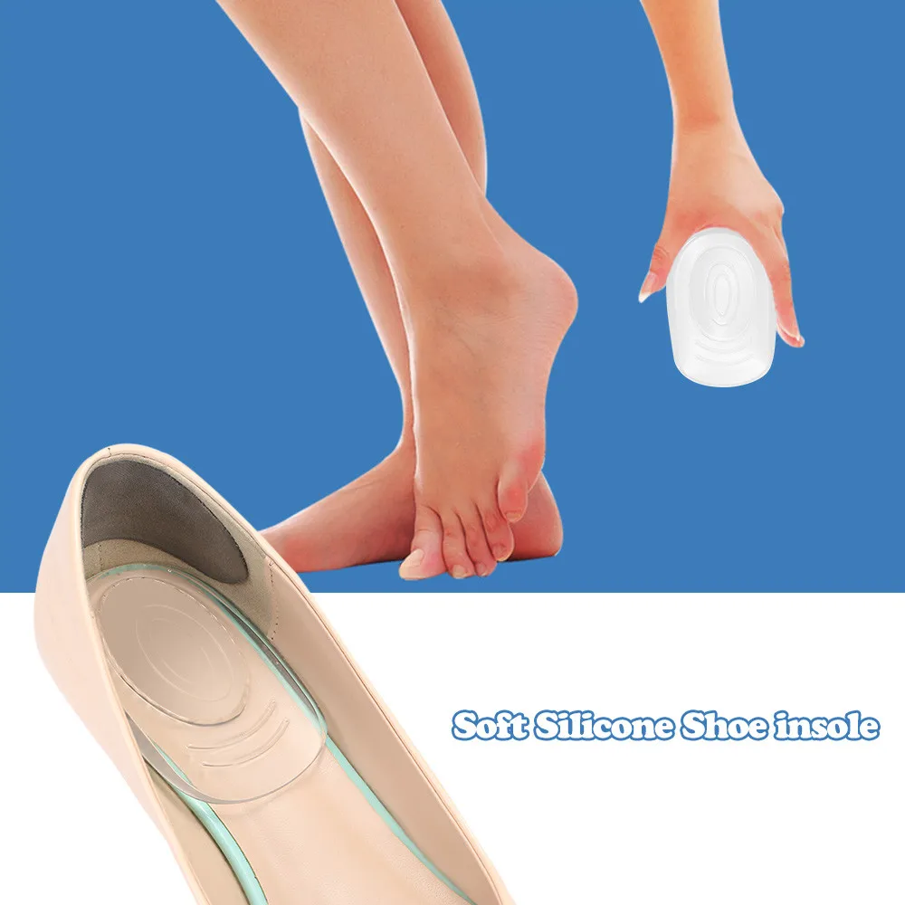 1 пара = 2 шт. прозрачный силиконовый гель Стельки обувные вставки Для женщин для девочек обувь на высоком каблуке Подушка Pad Уход за ногами