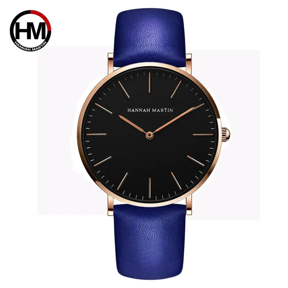 Relogio masculino Элитный бренд HANNAH Мартин кварцевые часы Reloj Mujer Для женщин часы Для Мужчин Корпус из розового золота унисекс Montre Femme - Цвет: 05