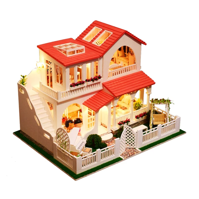 Iie Create Diy Doll House Pink Dream Casa Miniature Dollhouse Iie Create Diy Doll House Pink Dream Casa Miniature Dollhouse Wooden Toys For Children Room Decoration Kids Gifts