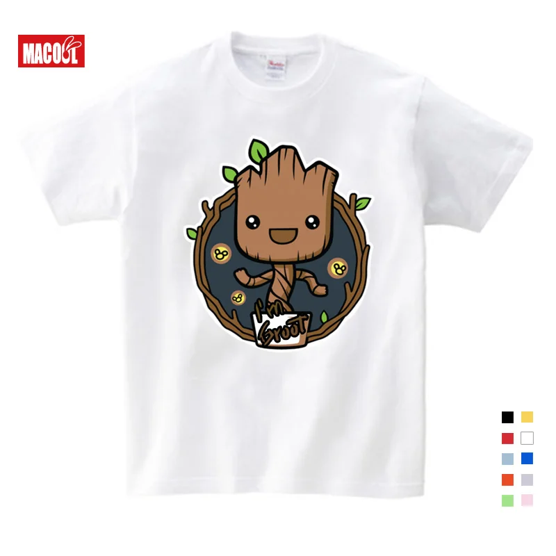 

2019 Baby I Am Groot T Shirt For Kids Summer Short Sleeve Tee Tops Children Funny T-shirts Boy Girls Lovely Cartoon printing Top