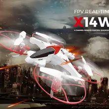 SYMA X14W wifi FPV RC drone 2,4G 6 axis Gravity control Flight-track пульт дистанционного управления с 720 P wifi HD камера