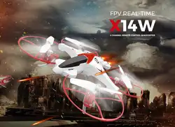 2017 Новый SYMA X14W wifi FPV RC drone 2,4G 6 axis Gravity control Flight-track пульт дистанционного управления с 720 P wifi HD камера