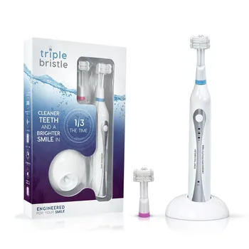 

Best Sonic Electric Toothbrush Rechargeable 31,000 VPM Tooth Brush 3 Brush Head Design Perfect Angle Bristles Clean Each Tooth