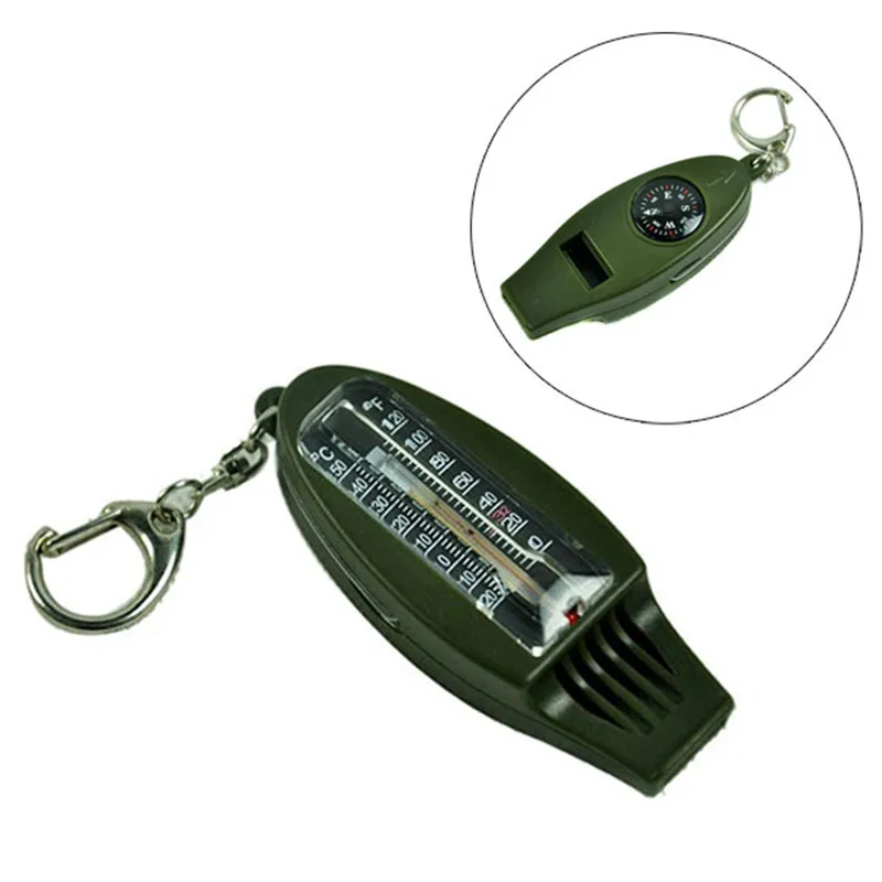 

4 in 1 multifunctional compass key chain compass whistle magnifying glass 203-0030