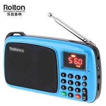Портативный мини fm-радио Rolton, dab радио, портативный am FM radyo музыкальный плеер, динамик, TF карта, USB для телефона, светодиодный дисплей