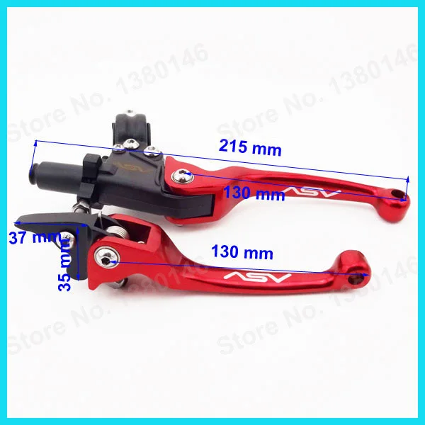 Мягкие резиновые рукоятки для рук Pit Dirt Bike+ красный ASV складные сцепные рычаги MX мотокросса TTR