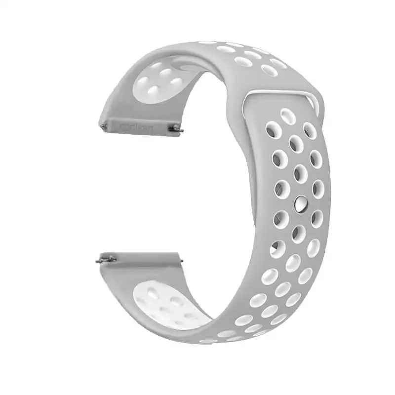 Силиконовый ремешок для часов amazfit bip Ремешки для наручных часов 22 мм 20 мм Galaxy Watch 46 мм samsung gear sport S2 s3 Frontier классический ремешок для часов - Цвет ремешка: 7 Gray white