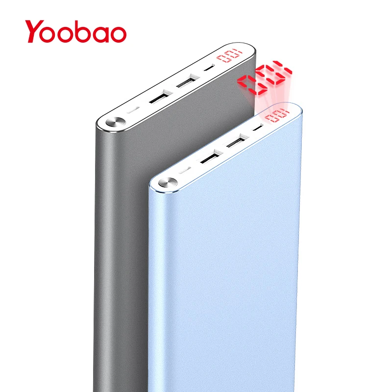 Yoobao A2 Power Bank 20000mAh Dual USB Output/Input Ultra Slim External Battery with Digital Display Mobile Portable Charger