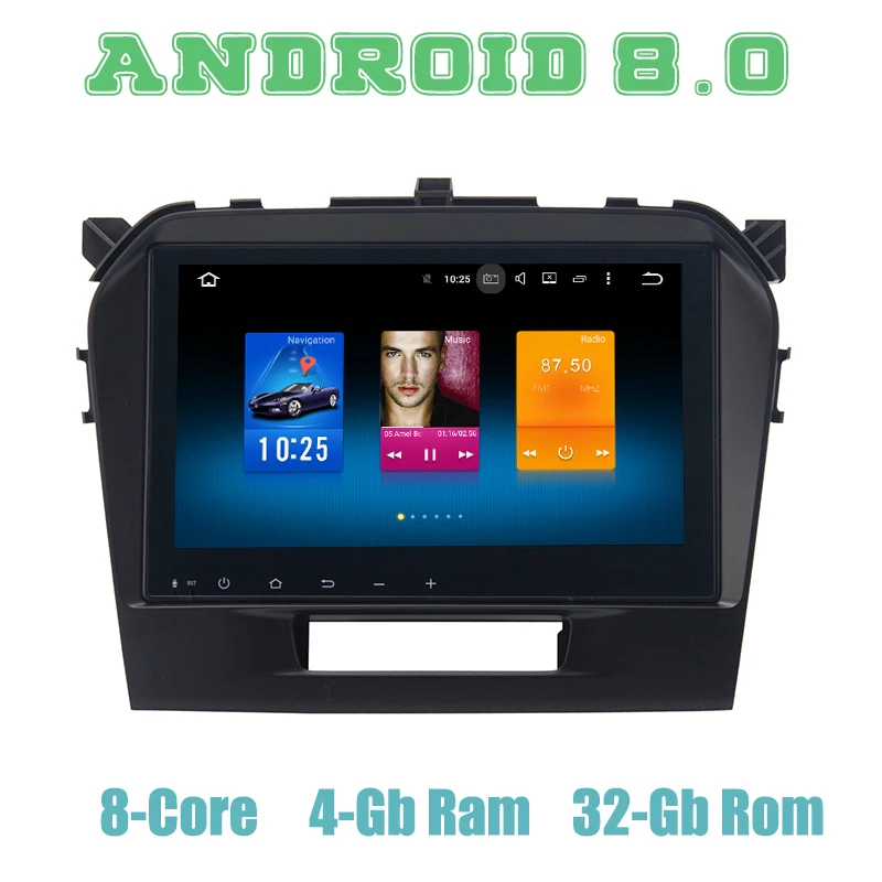 Android 8.0 car GPS radio player for Suzuki vitara 2016-2018 with Octa core px5 4+32G wifi 4g usb auto Multimedia