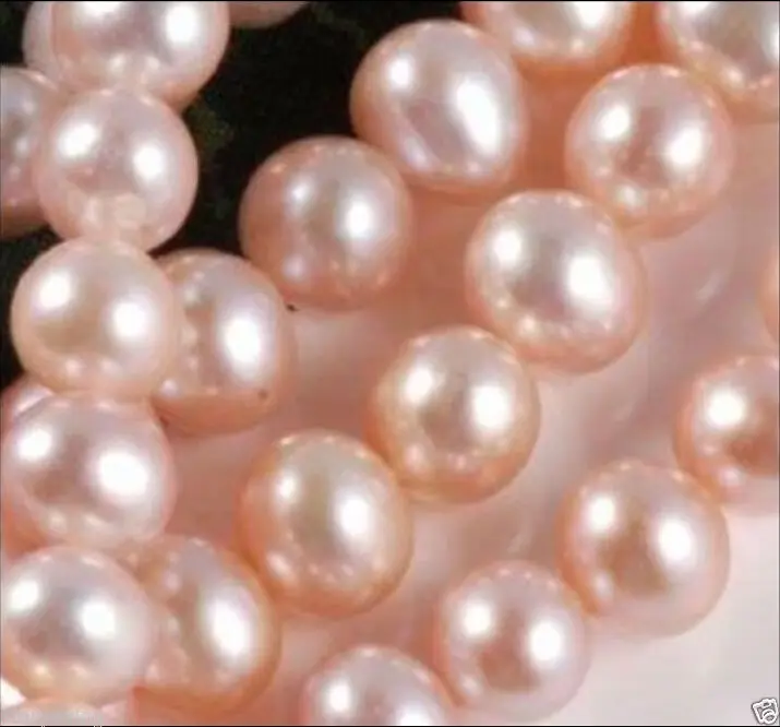 

FREE SHIPPING HOT sell new Style >>>>2 Strands 8-9mm Pink Akoya Cultured Pearl Loose Bead 17