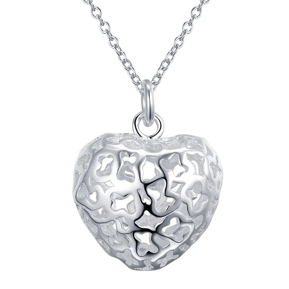 Lucky Charm Silver Color Pendants For Women Jewelry Necklace Lady