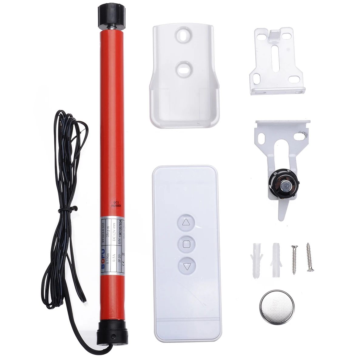 1 Juego de cortinas eléctricas 12 V 0.5A juego de persianas enrollables DIY Pantalla de ventana Motor Herramienta Tubular + control remoto 1 Juego de cortinas eléctricas 12 V 0.5A juego de persianas enrollables DIY Pantalla de ventana Motor Herramienta Tubular + control remoto