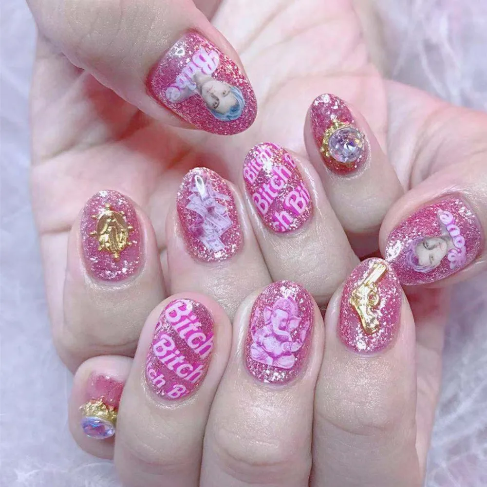 HANYI серия HANYI-206 Leonardo DESIGNS классный стикеры 3D на ногти nail Art Шаблон для украшения ногтей