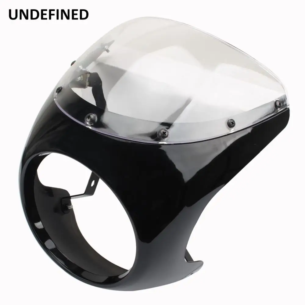 Обтекатель фары мотоцикла Cafe Racer + комплект крепления на лобовое стекло для