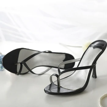 

Slippers Women Summer Shoes Flip Flops High Thin Heels 2019 New Fashion Slides Black Slippers Sexy Ladies Shoes Gladiator Shoes