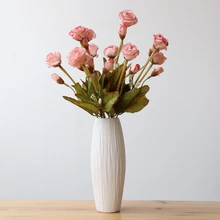 1 шт. белая ваза для цветов матовая керамическая ваза контейнер для посадки воды украшение дома центральный свадебный подарок