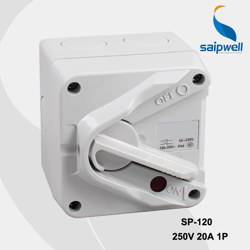 Saip/Saipwell IP67 Европейский/Австралийский 250V 20A 1P промышленный Электрический