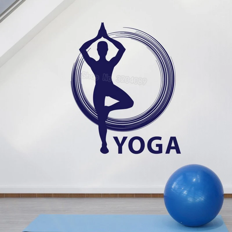 3D Vinyl Decal Yoga Studio Decor Yoga Pose Wall Sticker Oriental