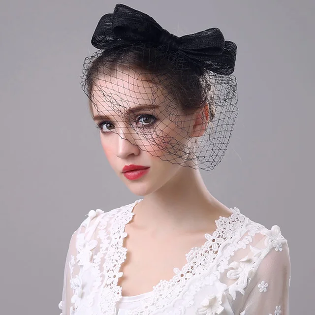 2017 New Arrival Black White Bride Hats Vintage Women Chic 2017 New Arrival Black White Bride Hats Vintage Women Chic Fascinator Hat Tail Wedding Party Church