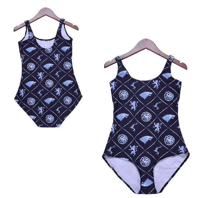 Game Of Thrones Print Female Beach Wear One Piece Summer Swimwear