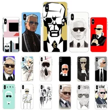 

MaiYaCa On Sale Luxury Cool Phone Accessories Case drawing of karl lagerfeld for iPhone 8 7 6 6S Plus X 5 5S SE 44S XS XR XS max