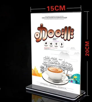 

T-type acrylilc double-sided display desk sign holder card display stand table menu service Label office club school restaurant