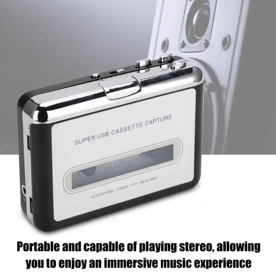 12V USB Tape Cassette Player Cassette to MP3 Converter Capture Audio Music Player Cassette Recorders Convert Music