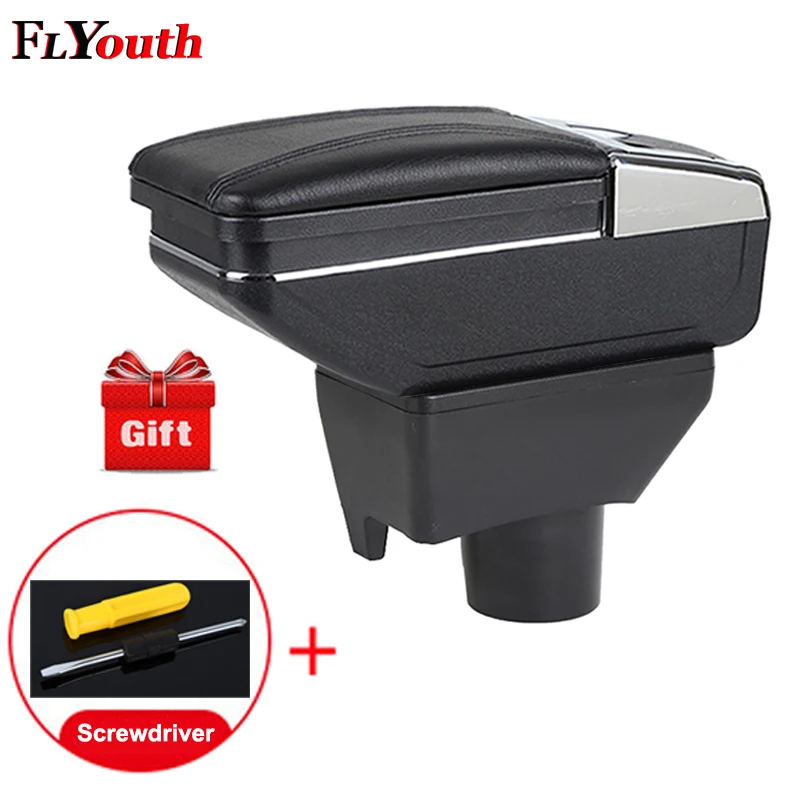 

For Toyota Yaris L Vios FS 2014-2018 Car Armrest Box Center Storage Box With Cup Holder Ashtray Arm Rest Rotatable Car-Styling