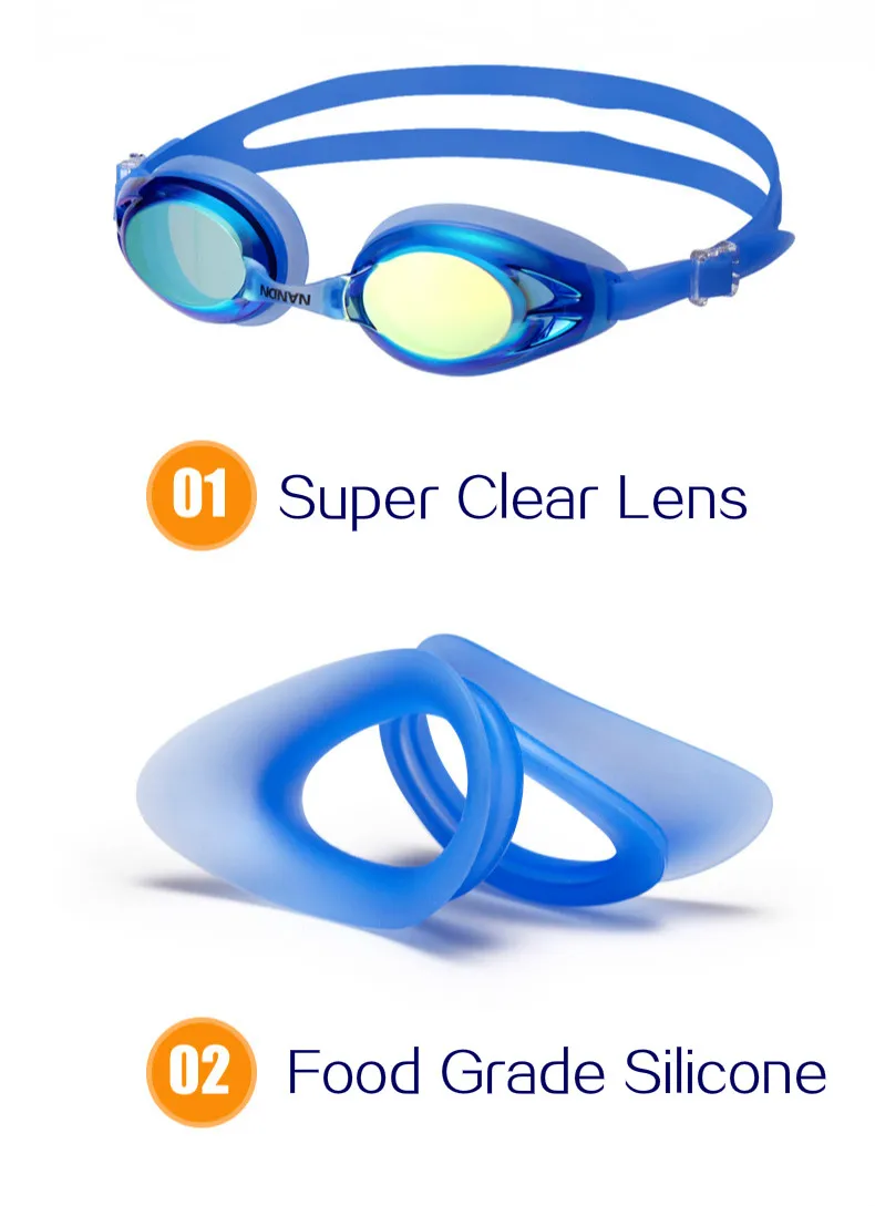 NANDN новые профессиональные очки для плавания противотуманные УФ Регулируемые очки для плавания ming очки для мужчин женщин Водонепроницаемые силиконовые очки для взрослых