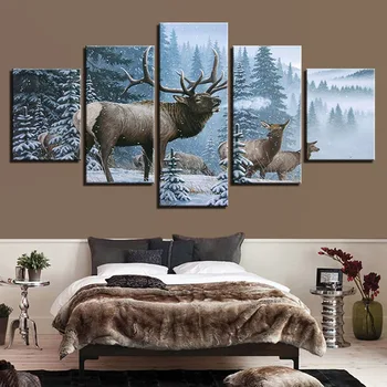 

5D diy Diamond Painting Snow Elks 5pcs Cross-Stitch,Full,Diamond Embroidery,Diamond,Mosaic,pattern,beaded