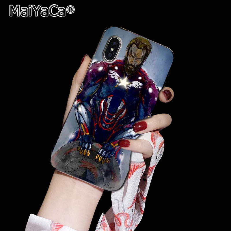 Чехол MaiYaCa Marvel Мстители Капитан Америка щит супергероя для Apple iPhone 11 pro max 5 5S SE 6 6S 7 8 Plus X XS MAX XR - Цвет: A11
