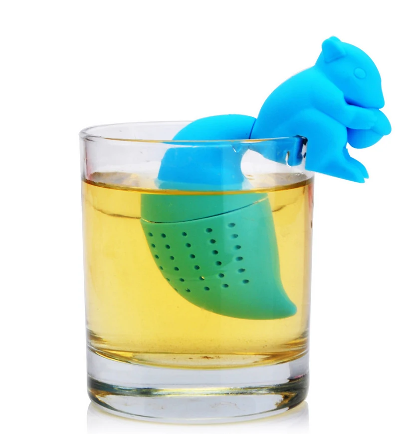 

1 pc Silicone Tea Infuser Cute Squirrel Shape Tea Leaf Bag Holder Reuseable Food safe Filter Strainer Tea Accessories D0043