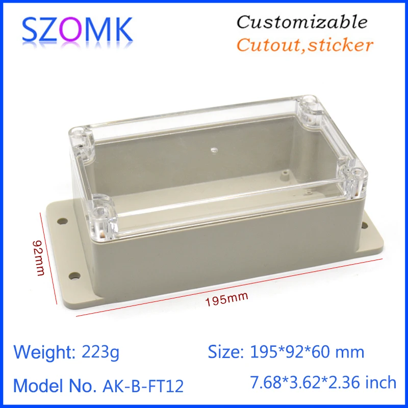 szomk IP65 instrument enclosure waterproof plastic housing box (7)