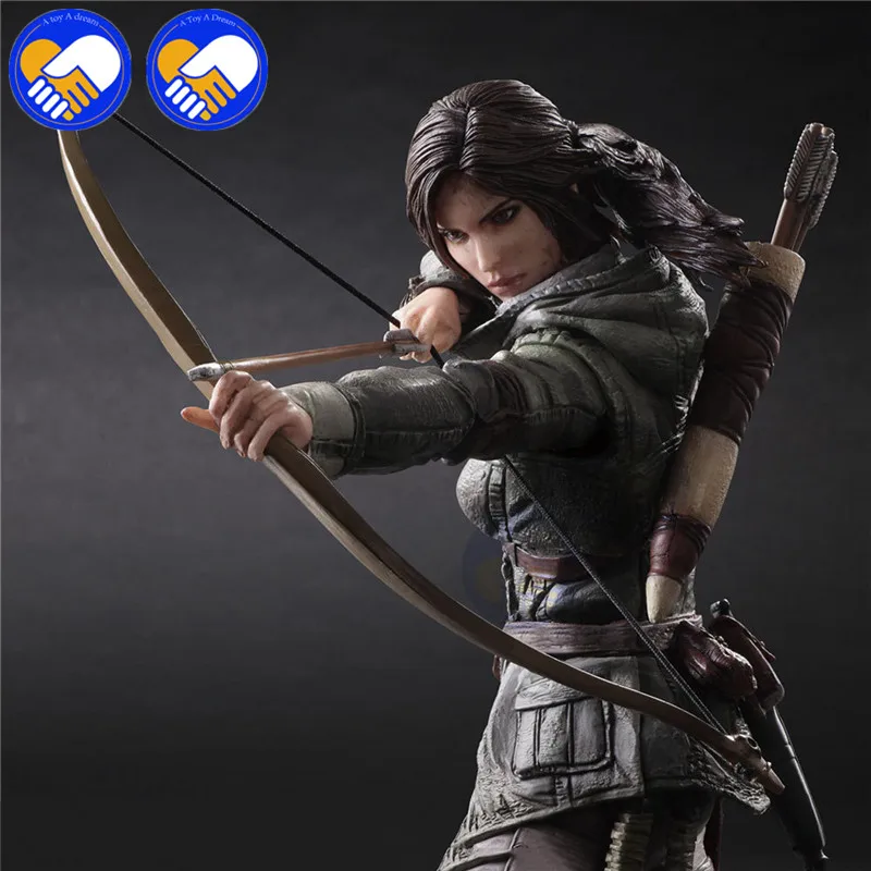 Новая игра искусство Tomb Raider 26 см Лара Крофт ПВХ Фигурки игрушки с коробкой