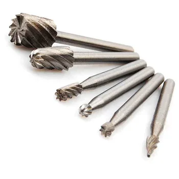 

1set of Double-cut Carbide Rotating Burrs(6 Pieces of Wood Tool Kit Accessories)diamond Burr Woodworking Drilling Engraving LC02
