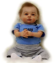 100% handmade exquisite doll reborn 22″ silicone newborn baby soft touch super high quality girl dolls bebe gift reborn