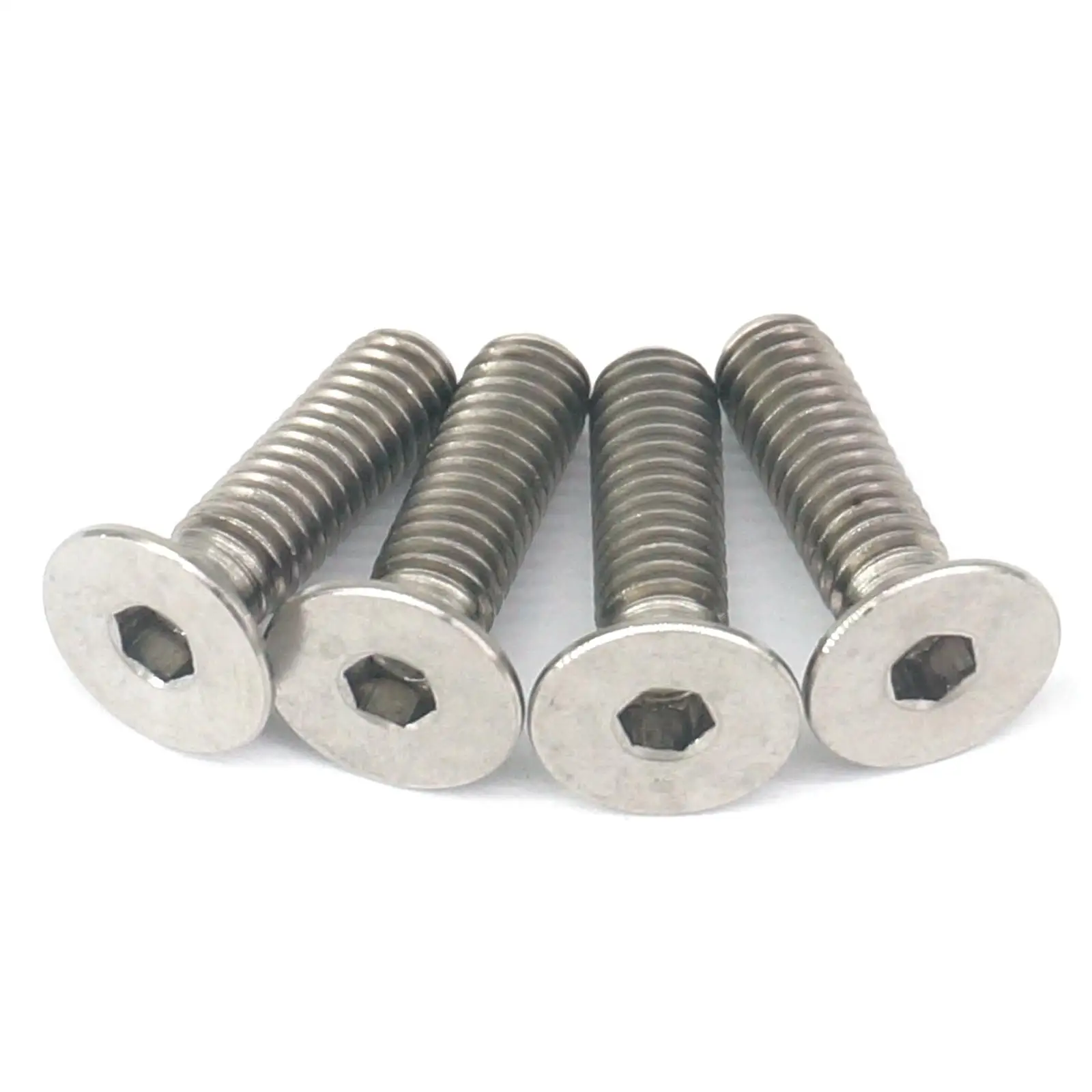 

4 PCS M4x14mm Ti GR5 Titanium Countersunk Screw Allen Socket For Bicycle