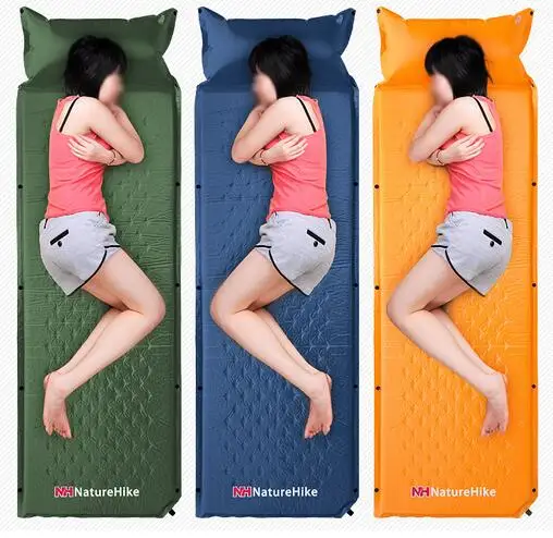 

New Camping Manual air cushion Sleeping Mat Cushion Air Bed Pad Cushion With Pillow Moistureproof mat