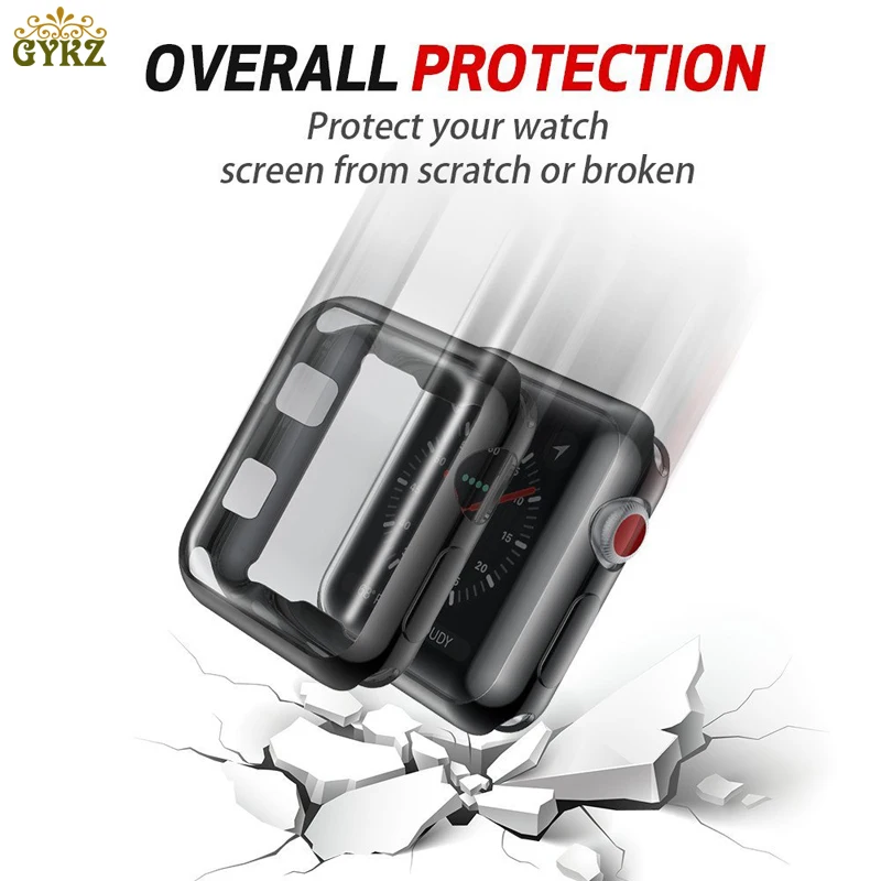 

For Apple Watch Series 2 3 iWatch Flexible Soft Case Slim Lightweight Protective Bumper Cover TPU Scratch-resistant 38mm 42mm
