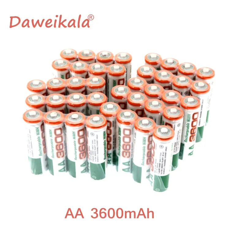 Новинка 1,2 V AA 3600mAh NI MH предварительно заряженные аккумуляторы NI-MH аккумуляторная батарея AA3600 для игрушек микрофон камеры