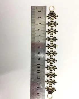 

10pcs Handmade Metal Bikini connectors Rhinestone Buckles for Swimming wear Shoes Bag Shiny gold Base Garment Appliques Sew on