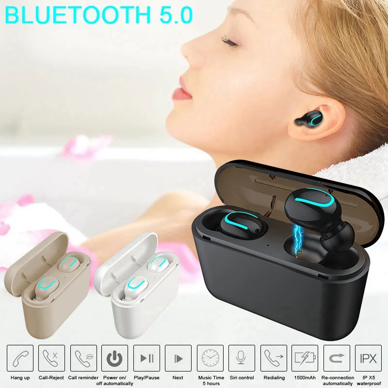 Vtin TWS Ture Earphones Wireless Bluetooth 5.0 Earbuds Waterproof TWS Headset Headphone with 1500mAh Charging Case 3D Stereo     (15)