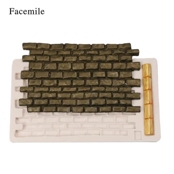 

Facemile Wall Stone Silicone Mold Brick Wall Pattern Baking Fondant Mold Cake Decoration Tool Chocolate Gumpaste Sugarcraft Mold