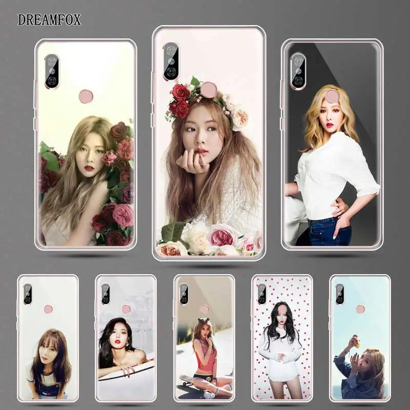 DREAMFOX N064 Hyuna Мягкий ТПУ силиконовый чехол для Xiaomi Redmi Note 3 4 5 плюс S 4A 4X 5A Pro Глобальный