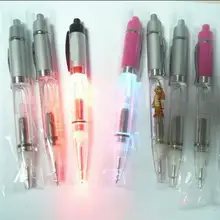 500 шт. Новое поступление ручка со светодиодным фонариком, пластиковая рекламная ручка, загорается шариковая ручка